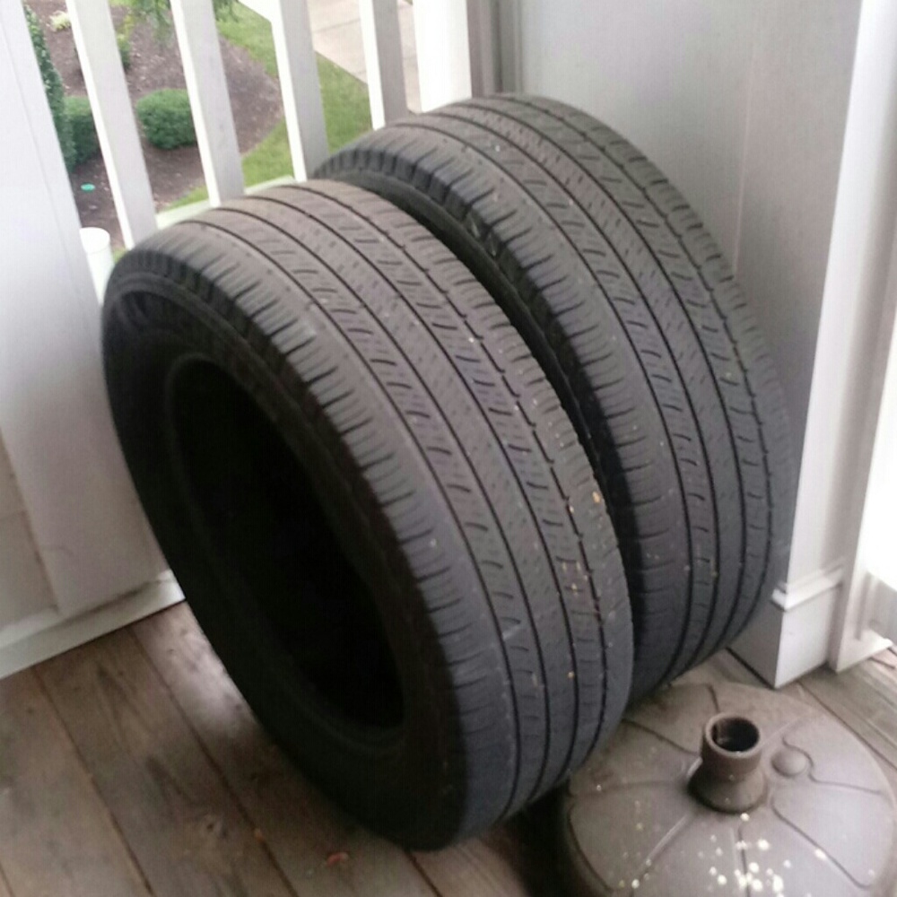 2 Size P245/60R18 blackwall tires. Slightly used.